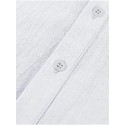 Men's Shirt 100% Cotton Solid Colored Collar Standing Collar Office Career Causal Patchwork Short Sleeve Tops Cotton Basic Casual Daily White Blue Summer Comfortable Lightweight