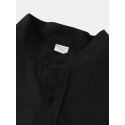 Men's Shirt Solid Color Stand Collar Street Casual Button-Down Short Sleeve Tops Casual Fashion Comfortable Black Light Green Khaki/Summer Shirts