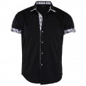 Men's Shirt Floral Color Block Turndown White Black Red Navy Blue Short Sleeve Street Casual Button-Down Tops Sports Fashion Classic Comfortable / Summer / Summer