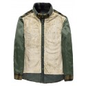 men's winter thick fuzzy sherpa lined corduroy plaid button up flannel shirt jacket (plaid-green, medium)