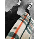 Men's Shirt Shirt Jacket Plaid Collar Beige Long Sleeve Outdoor Street Button-Down Print Tops Fashion Casual Comfortable / Winter / Fall / Winter