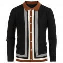 Men's Shirt Shirt Jacket Striped Turndown Black Long Sleeve Outdoor Street Braided Button-Down Tops Basic Fashion Casual Breathable / Summer / Spring / Summer