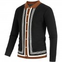 Men's Shirt Shirt Jacket Striped Turndown Black Long Sleeve Outdoor Street Braided Button-Down Tops Basic Fashion Casual Breathable / Summer / Spring / Summer