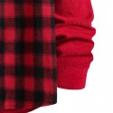 Men's Corduroy Shirt Shirt Jacket Check Turndown Black Red Brown Long Sleeve Print Daily Holiday Button-Down Tops Simple Casual Comfortable Pocket