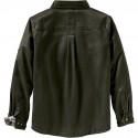 Men's Flannel Shirt Shirt Jacket Solid Color Turndown White Army Green Brown Long Sleeve Street Daily Button-Down Tops Fashion Casual Comfortable / Beach