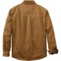 Men's Flannel Shirt Shirt Jacket Solid Color Turndown White Army Green Brown Long Sleeve Street Daily Button-Down Tops Fashion Casual Comfortable / Beach