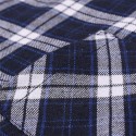 Men's Thick Shirt Shirt Jacket Plaid Hooded Navy Blue Long Sleeve Print Street Daily Button-Down Tops Casual Comfortable Pocket / Winter / Fall / Winter