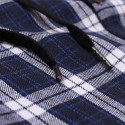 Men's Thick Shirt Shirt Jacket Plaid Hooded Navy Blue Long Sleeve Print Street Daily Button-Down Tops Casual Comfortable Pocket / Winter / Fall / Winter