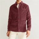 Men's Corduroy Shirt Solid Color Pocket Turndown Street Daily Casual Button-Down Long Sleeve Tops Casual Fashion Comfortable Wine Khaki Navy Blue Winter Fall Spring Warm