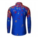 Men's Dress Shirt Notes Turndown White Black Blue Yellow Long Sleeve Print Outdoor Street Button-Down Print Tops Cotton Business Classic / Summer / Spring / Summer / Work