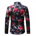 Men's Shirt Graphic Classic Collar White Black Long Sleeve Going out Club Print Tops Boho Streetwear / Summer / Summer / Beach