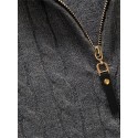 Men's Pullover Sweater Jumper Ribbed Knit Zipper Knitted Solid Color Stand Collar Stylish Basic Daily Holiday Fall Winter Black Gray M L XL / Long Sleeve / Long Sleeve / Weekend