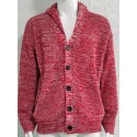 Men's Cardigan Jumper Knit Knitted Solid Color Open Front Casual Weekend Fall Spring Green Blue S M L / Cotton / Long Sleeve / Long Sleeve