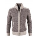 Men's Sweater Cardigan Jumper Knit Knitted Color Block Shirt Collar Stylish Casual Sport Daily Fall Winter Blue Light gray M L XL / Long Sleeve / Long Sleeve