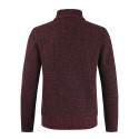 Men's Cardigan Jumper Knit Button Color Block Stand Collar Chunky Festival Winter Black Blue XS S M / Long Sleeve / Regular Fit / Long Sleeve