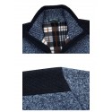 Men's Sweater Cardigan Jumper Knit Full Zip Stripe Color Block Stand Collar Stylish Vintage Style Causal Daily Wear Fall Winter Black Blue S M L / Spandex / Acrylic / Long Sleeve / Dry flat
