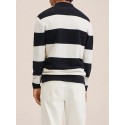 Men's Pullover Sweater Jumper Chunky Knit Cropped Knitted Striped Shirt Collar Stylish Basic Daily Holiday Fall Winter Navy Blue S M L / Long Sleeve / Long Sleeve / Weekend