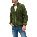 Men's Cardigan Jumper Knit Knitted Solid Color Stand Collar Stylish Vintage Style Daily Fall Winter White Black M L XL / Long Sleeve / Long Sleeve