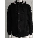 Men's Cardigan Sweater Jumper Chunky Knit Pocket Knitted Solid Color Hooded Stylish Basic Daily Holiday Fall Winter White Black S M L / Long Sleeve / Long Sleeve / Weekend