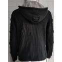 Men's Cardigan Sweater Jumper Chunky Knit Pocket Knitted Solid Color Hooded Stylish Basic Daily Holiday Fall Winter White Black S M L / Long Sleeve / Long Sleeve / Weekend