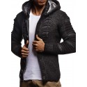 Men's Cardigan Sweater Jumper Chunky Knit Pocket Knitted Solid Color Hooded Stylish Basic Daily Holiday Fall Winter White Black S M L / Long Sleeve / Long Sleeve / Weekend