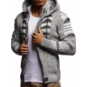 Men's Cardigan Sweater Jumper Chunky Knit Pocket Knitted Solid Color Hooded Stylish Basic Daily Holiday Fall Winter White Black S M L / Long Sleeve / Long Sleeve / Weekend