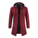 Men's Sweater Cardigan Jumper Knit Knitted Solid Color Hooded Stylish Casual Home Daily Fall Winter Blue Gray M L XL / Long Sleeve / Long Sleeve