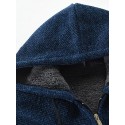 Men's Sweater Cardigan Jumper Knit Knitted Solid Color Hooded Stylish Casual Home Daily Fall Winter Blue Gray M L XL / Long Sleeve / Long Sleeve