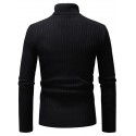 Men's Pullover Jumper Knit Knitted Solid Color Turtleneck Stylish Casual Daily Fall Winter Black Beige S M L / Long Sleeve / Long Sleeve