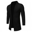 Men's Cardigan Jumper Knit Knitted Solid Color Deep V Stylish Daily Fall Winter Black Gray XS S M / Long Sleeve / Long Sleeve