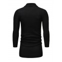 Men's Cardigan Jumper Knit Knitted Solid Color Deep V Stylish Daily Fall Winter Black Gray XS S M / Long Sleeve / Long Sleeve