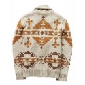Men's Cardigan Jumper Knit Vintage Style Retro Jacquard Shirt Collar Stylish Sweaters Daily Wear Fall Winter Khaki M L XL / Long Sleeve / Long Sleeve / Geometric