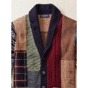 Men's Sweater Cardigan Jumper Knit Button Color Block Shirt Collar Stylish Fall Black M L XL / Cotton / Long Sleeve / Long Sleeve / Loose