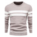 Men's Sweater Pullover Jumper Knit Knitted Striped Crew Neck Stylish Home Daily Fall Winter Black Blue M L XL / Long Sleeve / Long Sleeve