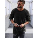 Men's Pullover Jumper Knit Regular Solid Colored Crew Neck Sweaters Daily Raglan Sleeves Green White M L XL / Long Sleeve / Long Sleeve