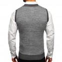 Men's Sweater Vest Jumper Ribbed Knit Cropped Knitted Color Block V Neck Stylish Basic Daily Holiday Fall Winter Green Black M L XL / Cotton / Sleeveless