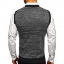 Men's Sweater Vest Jumper Ribbed Knit Cropped Knitted Color Block V Neck Stylish Basic Daily Holiday Fall Winter Green Black M L XL / Cotton / Sleeveless