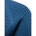 Men's Pullover Sweater Jumper Waffle Knit Cropped Knitted Solid Color Crew Neck Stylish Basic Daily Holiday Fall Winter Blue Gray S M L / Cotton / Long Sleeve / Long Sleeve / Weekend
