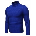 Men's Sweater Pullover Jumper Knit Knitted Braided Solid Color Turtleneck Vintage Style Soft Home Daily Fall White Black S M L / Acrylic / Rib Fabrics / Long Sleeve / Hand wash / Unisex