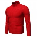 Men's Sweater Pullover Jumper Knit Knitted Braided Solid Color Turtleneck Vintage Style Soft Home Daily Fall White Black S M L / Acrylic / Rib Fabrics / Long Sleeve / Hand wash / Unisex
