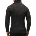 Men's Sweater Cardigan Jumper Knit Knitted Braided Solid Color Turtleneck Vintage Style Cardigan Dailywear Daily Fall Winter White Black S M L / Long Sleeve / Long Sleeve / Loose