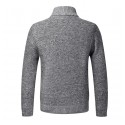 Men's Sweater Pajamas Sweater Cardigans Sweater Coat Bishop Sleeve Zipper St Collar Medium Thickness Spring &  Fall Black Gray Khaki