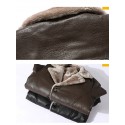 Men's Jacket Outdoor Street Daily Fall Winter Regular Coat Regular Fit Thermal Warm Breathable Active Business Casual Jacket Long Sleeve Solid Color Pocket Black Brown / Faux Leather