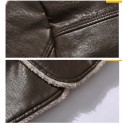 Men's Jacket Outdoor Street Daily Fall Winter Regular Coat Regular Fit Thermal Warm Breathable Active Business Casual Jacket Long Sleeve Solid Color Pocket Black Brown / Faux Leather