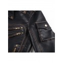 Men's Jacket Outdoor Street Daily Fall Winter Regular Coat Regular Fit Thermal Warm Breathable Streetwear Sporty Casual Jacket Long Sleeve Solid Color Pocket Full Zip Black / Faux Leather