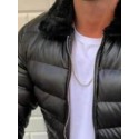Men's Jacket Outdoor Street Daily Winter Regular Coat Regular Fit Thermal Warm Windproof Breathable Streetwear Sporty Casual Jacket Long Sleeve Solid Color Pocket Black / Faux Leather / Going out