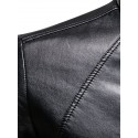Men's Jacket Business Going out Fall Winter Regular Coat Regular Fit Waterproof Windproof Warm Streetwear Business Jacket Long Sleeve Solid Color Pocket Black / Faux Leather