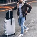 Men's Jacket Street Daily Fall Winter Short Coat Regular Fit Windproof Warm Casual Jacket Long Sleeve Solid Color Quilted Brown