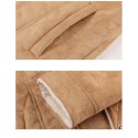 Men's Jacket Daily Winter Regular Coat Regular Fit Casual Jacket Long Sleeve Solid Colored Embroidered Black Khaki Brown