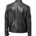 Men's Faux Leather Jacket Daily Fall & Winter Regular Coat Stand Collar Regular Fit Jacket Long Sleeve Solid Colored White Black Gray